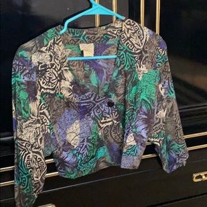 Vintage button short top